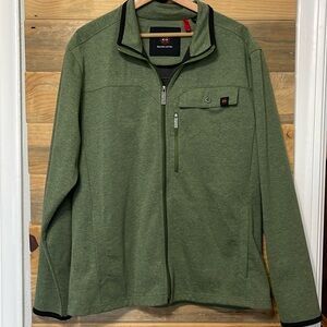 Men's Mountain‎ and Isles Long Sleeve Full Zip Mesh Lined Jacket Large Green